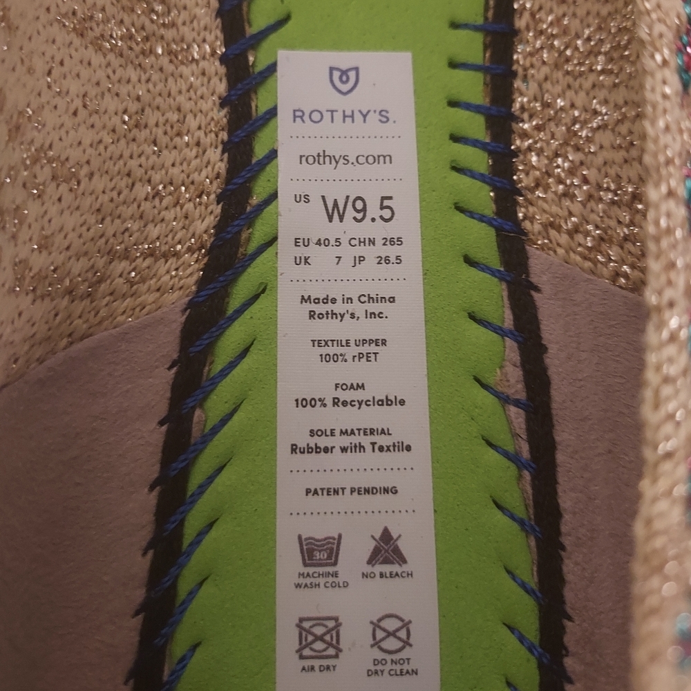 Rothys Multi Metallic The Point Flats Sparkling L… - image 6